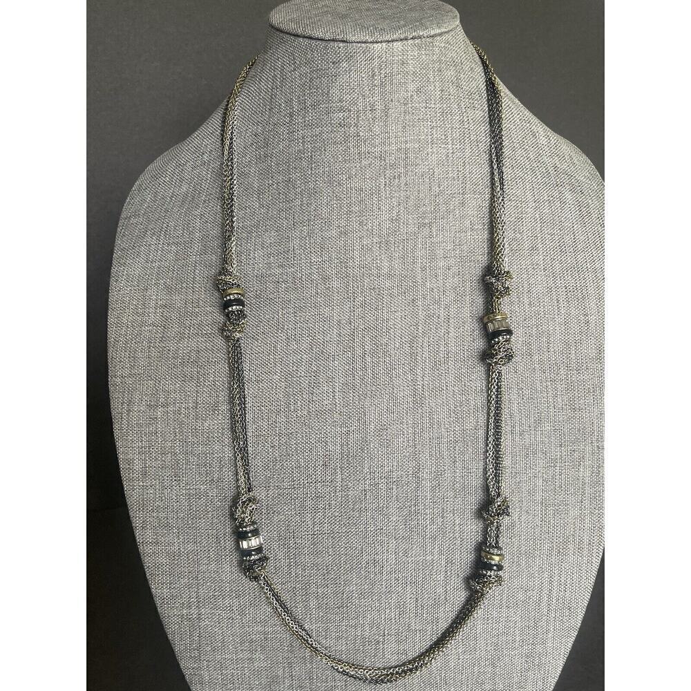 Womens Necklace 32” Multi Color Chain Knot Long Casual Dress Cocktail Office